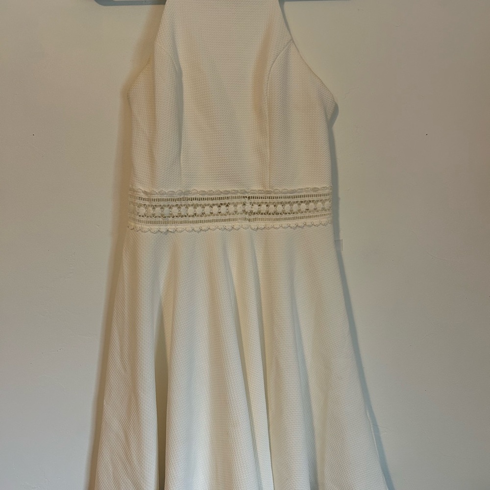 Alya White Halter Mini Dress Homecoming Spring Formal Dance
